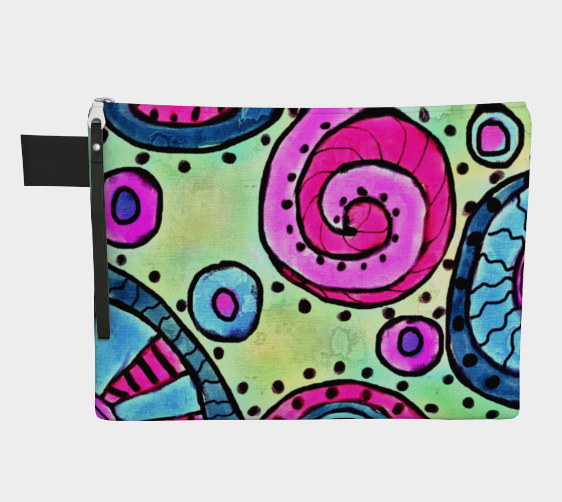 Aperçu de Colorful Abstract Art Clutch Bag #1