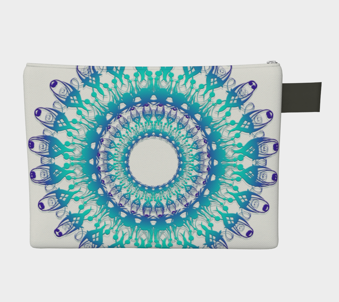 Aperçu de Floral Ethnic Turquoise Mandala #2