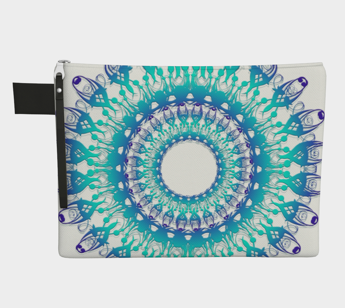 Aperçu de Floral Ethnic Turquoise Mandala #1