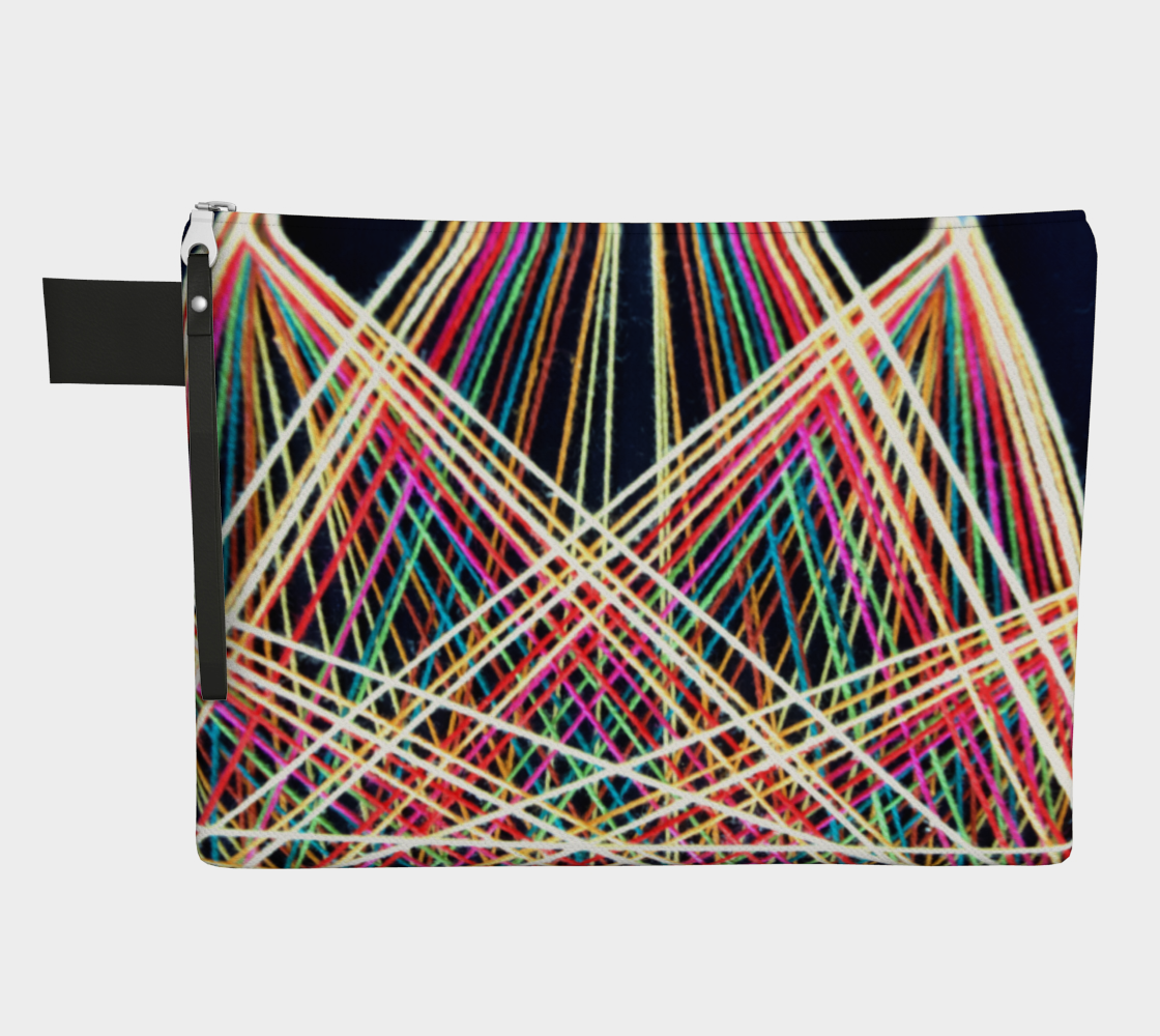 Rainbow String Art Zipper carry-all bag preview