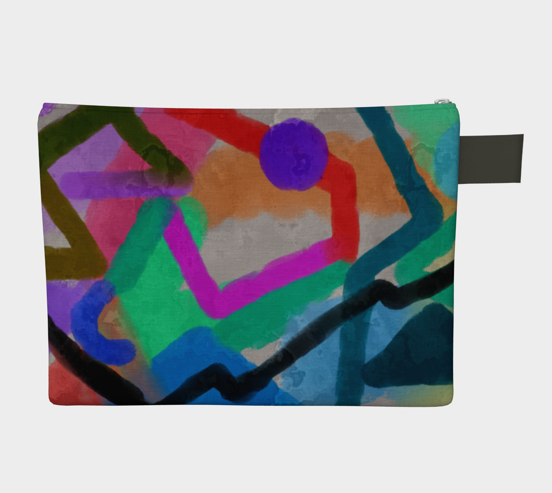 Aperçu de Colorful Abstract Art Clutch Bag #2