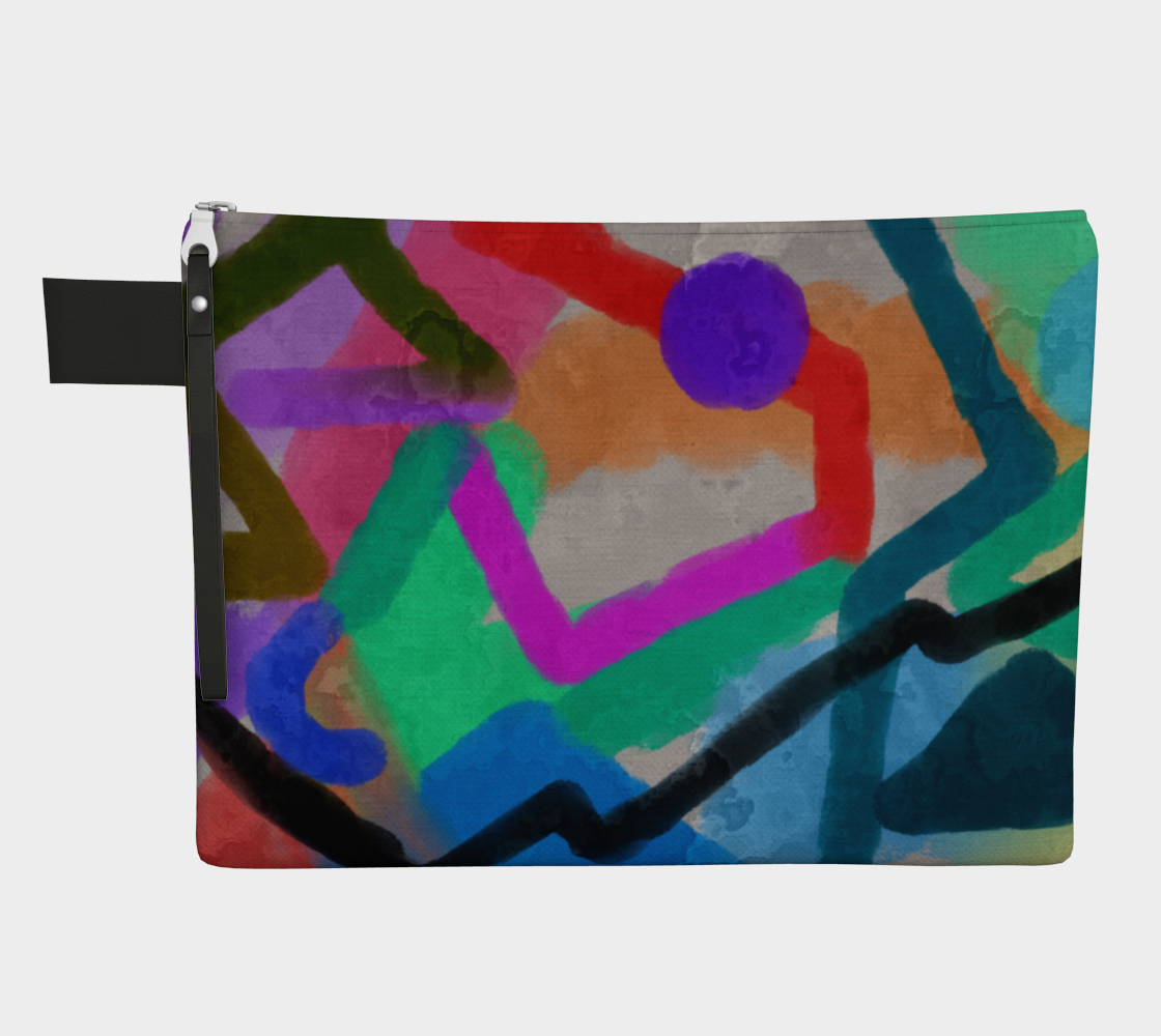 Aperçu de Colorful Abstract Art Clutch Bag #1