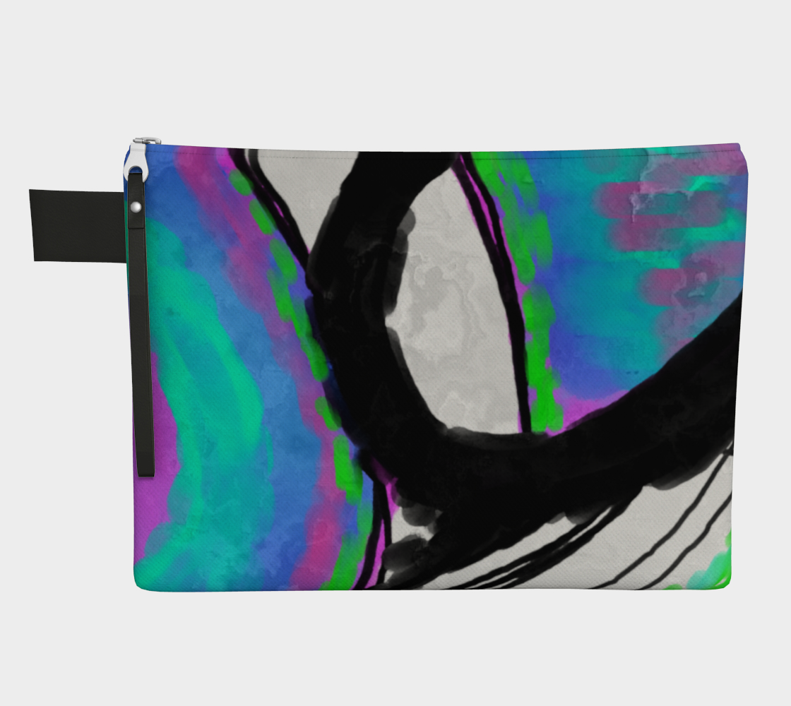 Aperçu de Colorful Abstract Art Clutch Bag #1
