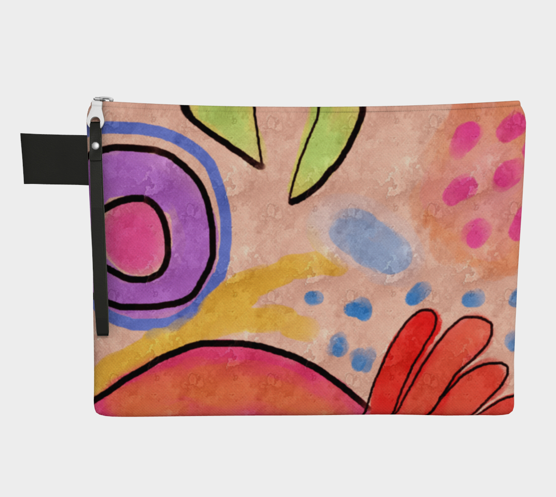 Aperçu de Colorful Abstract Art Clutch Bag #1