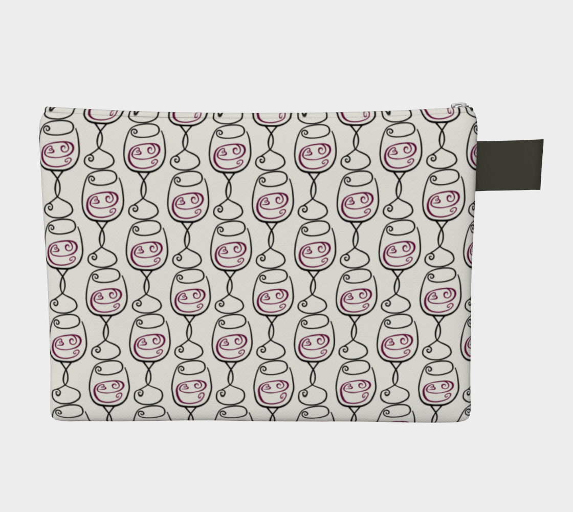 Wine is Always a Good Idea Patterned Pouch Miniature #3