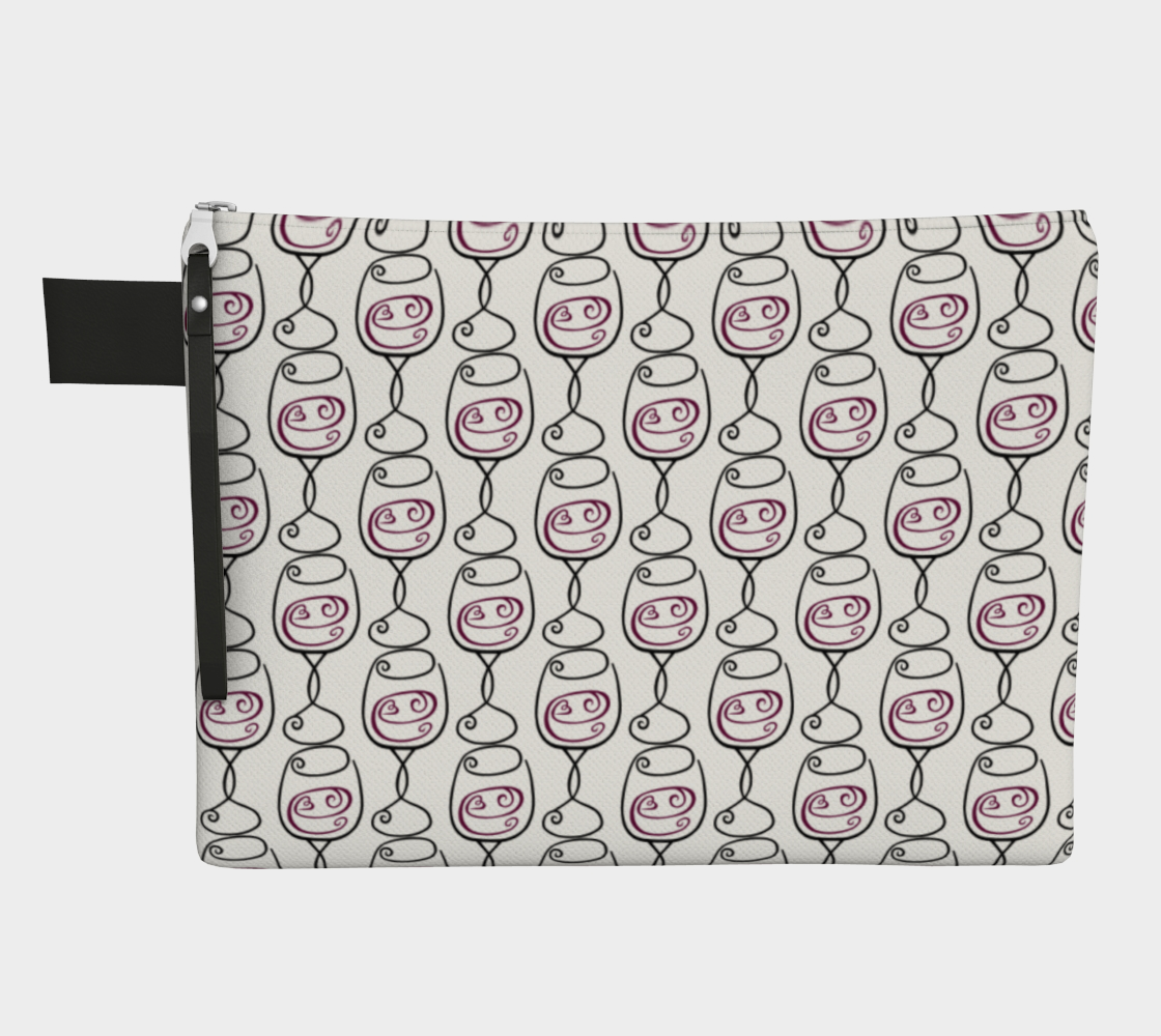 Wine is Always a Good Idea Patterned Pouch preview