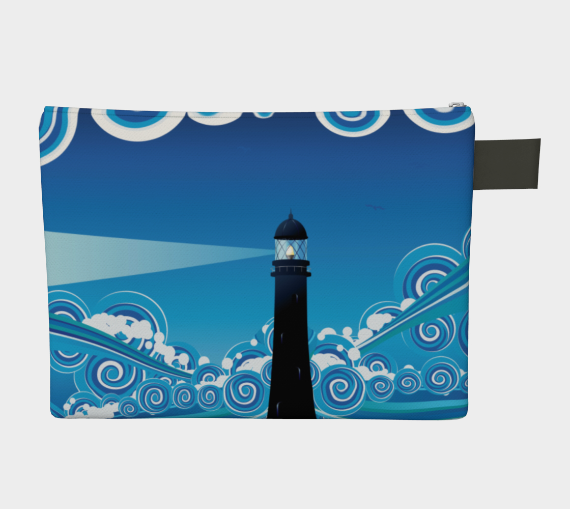 Art nouveau lighthouse in the sea thumbnail #3
