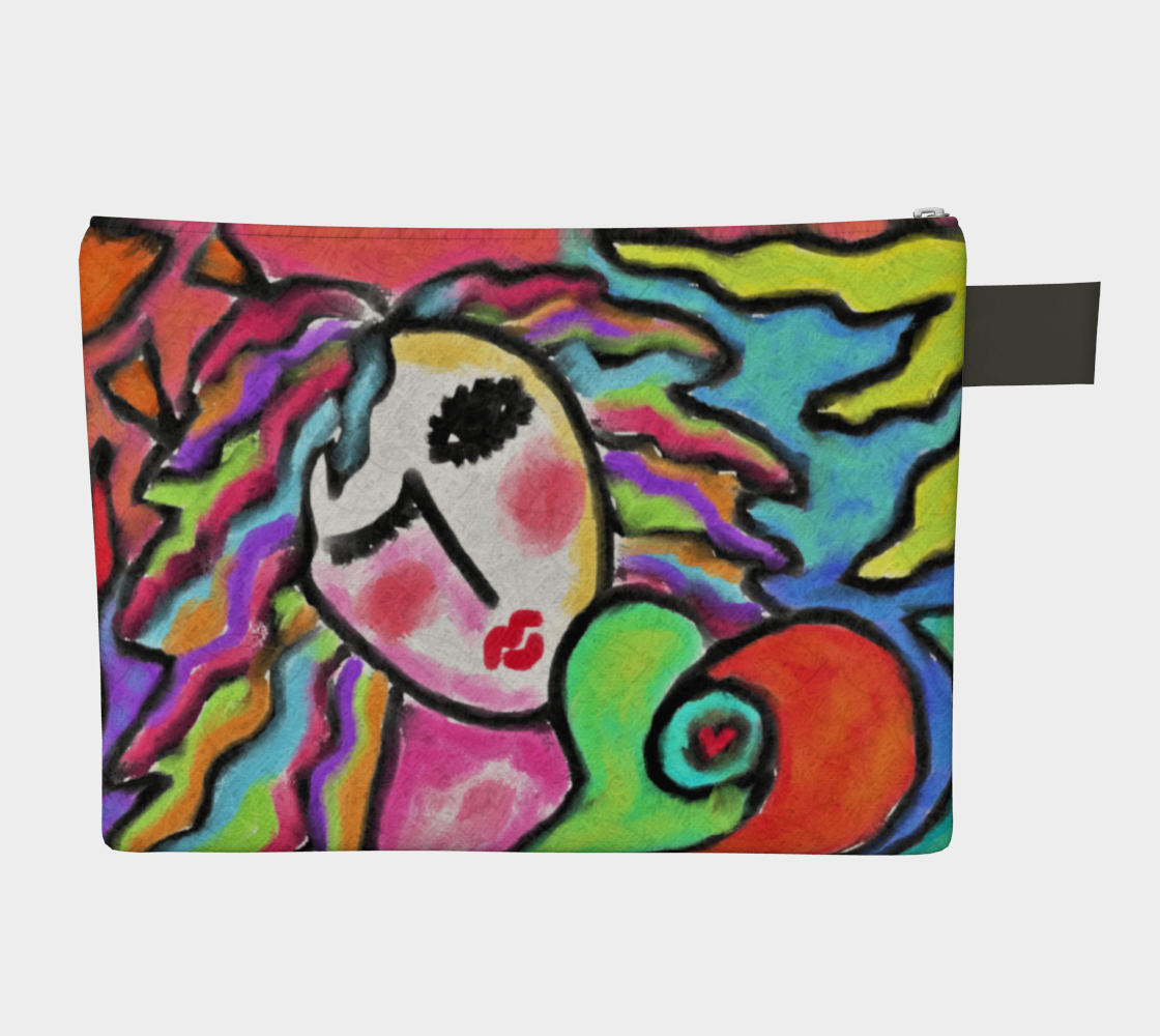 Aperçu de Wild One Abstract Portrait of a Woman Clutch Bag #2