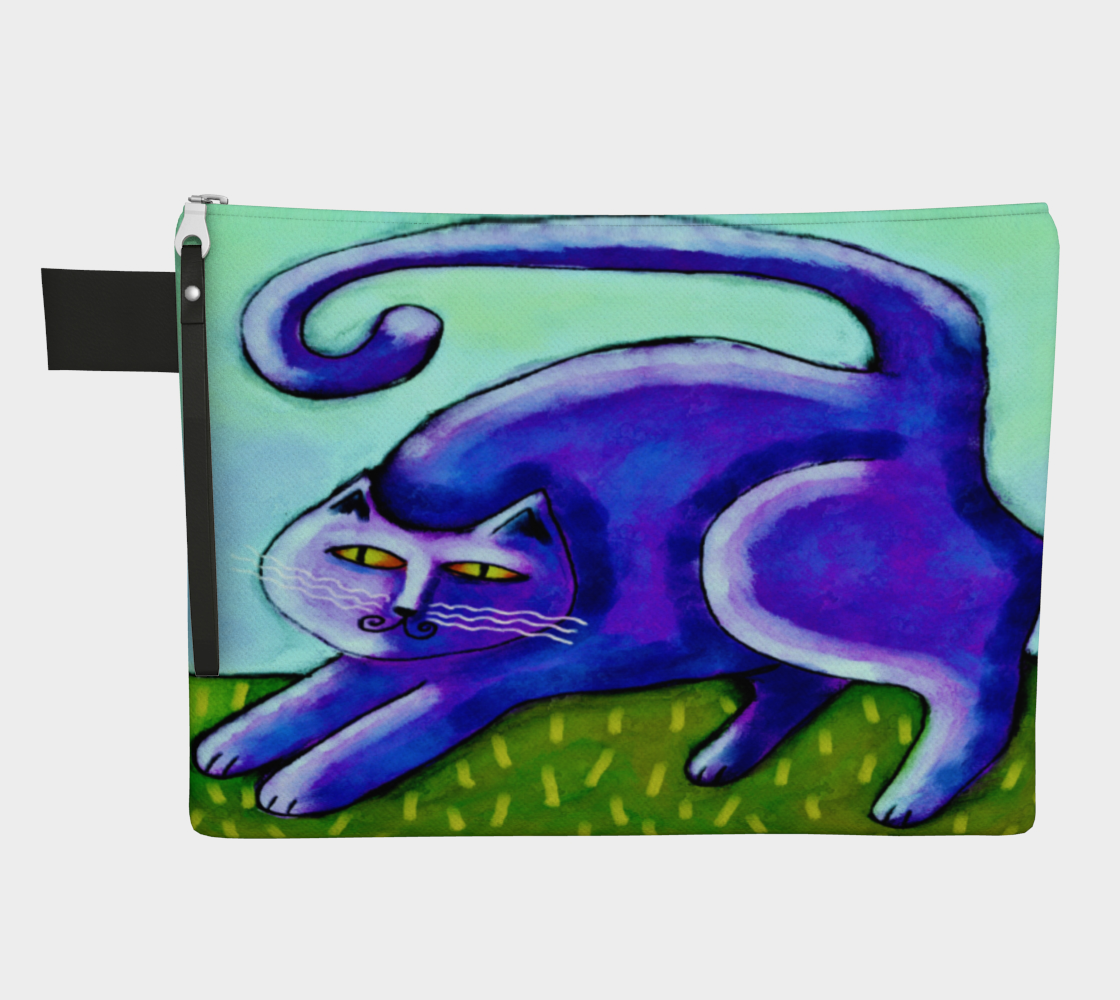 Abstract Purple Cat Clutch Bag preview #1