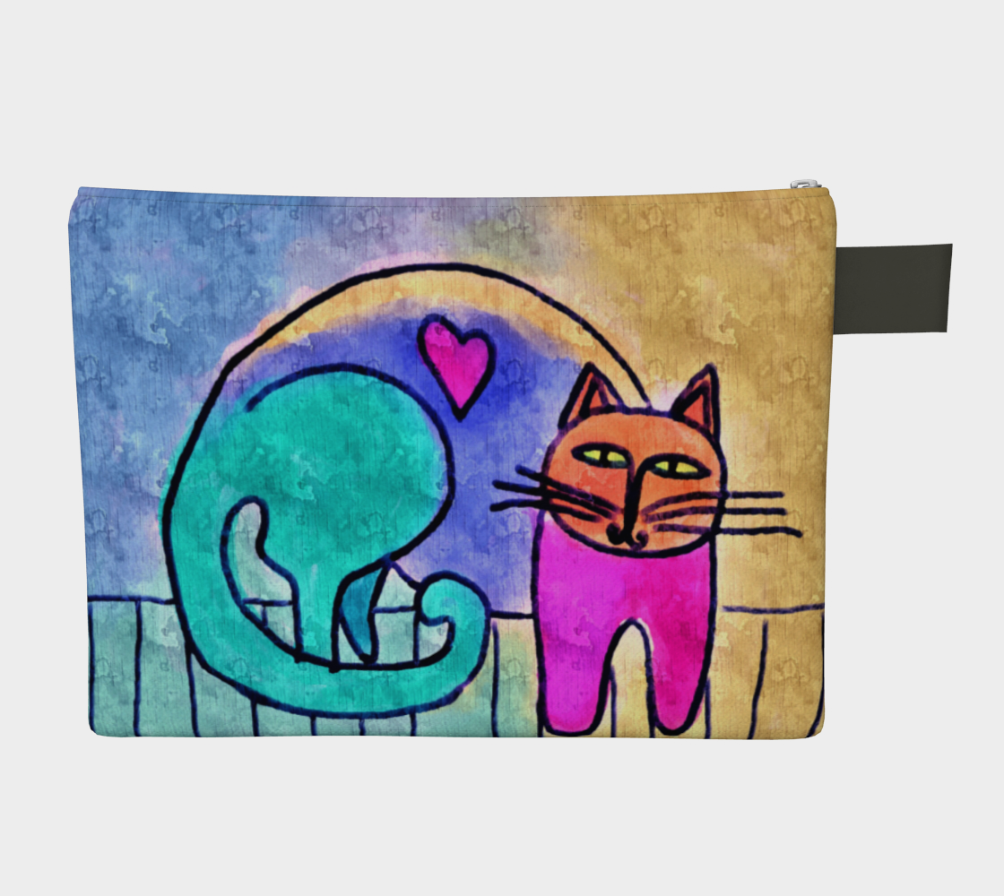 Kitty Love Abstract Digital Print Clutch Bag preview #2