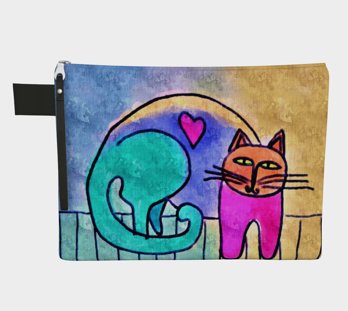 Kitty Love Abstract Digital Print Clutch Bag preview #1
