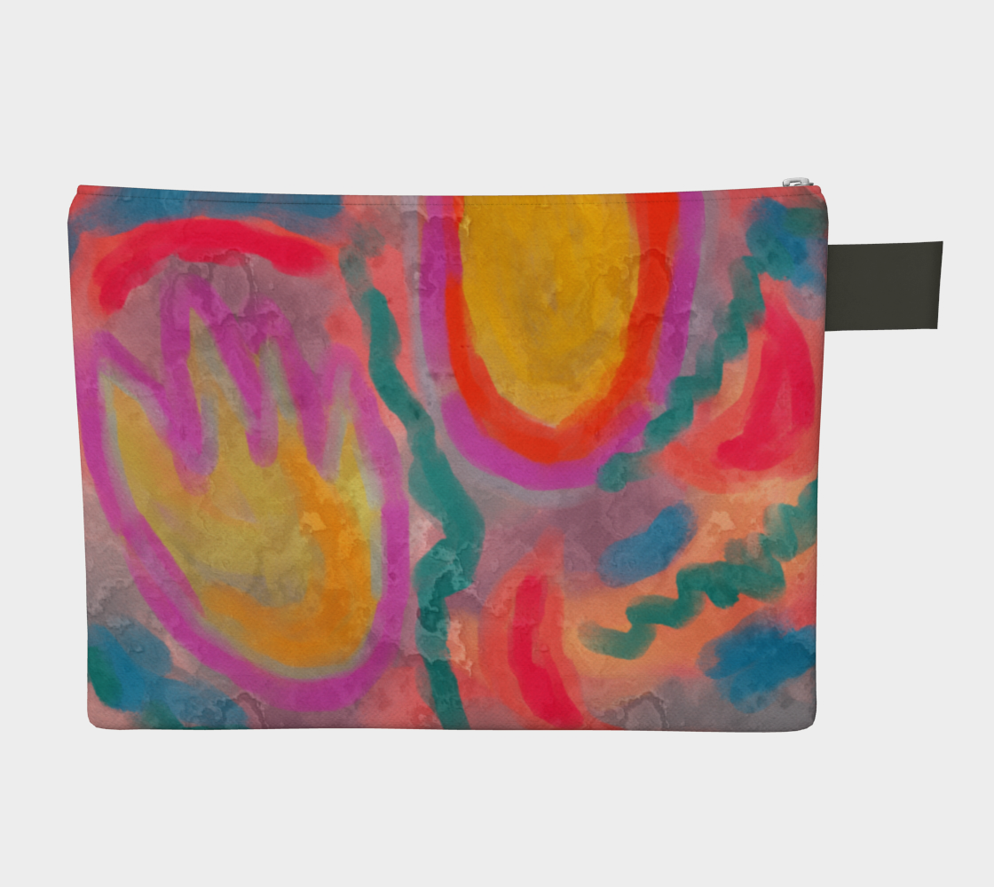 Spring Colorful Abstract Digital Painting Clutch Bag preview #2