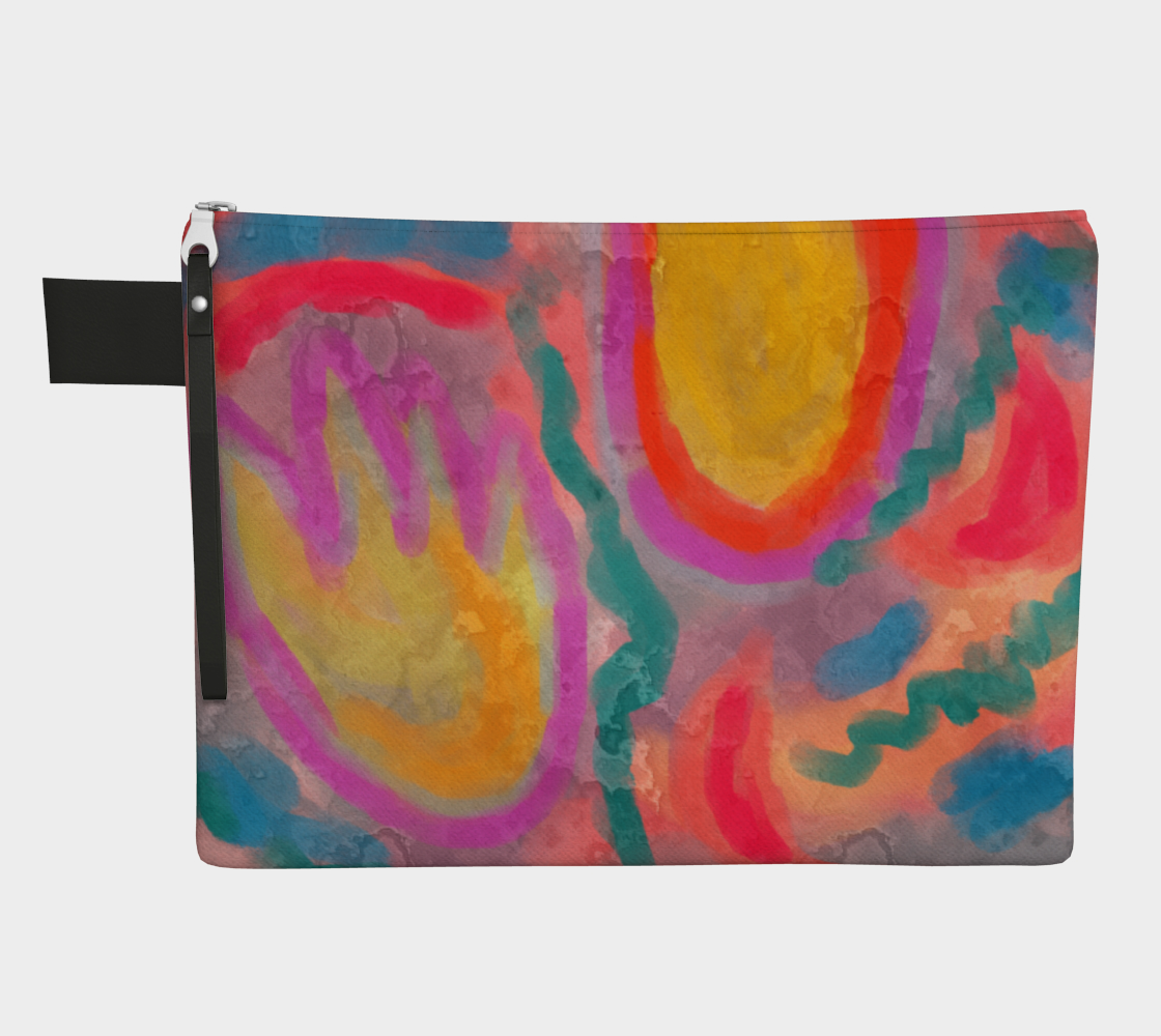 Spring Colorful Abstract Digital Painting Clutch Bag preview #1