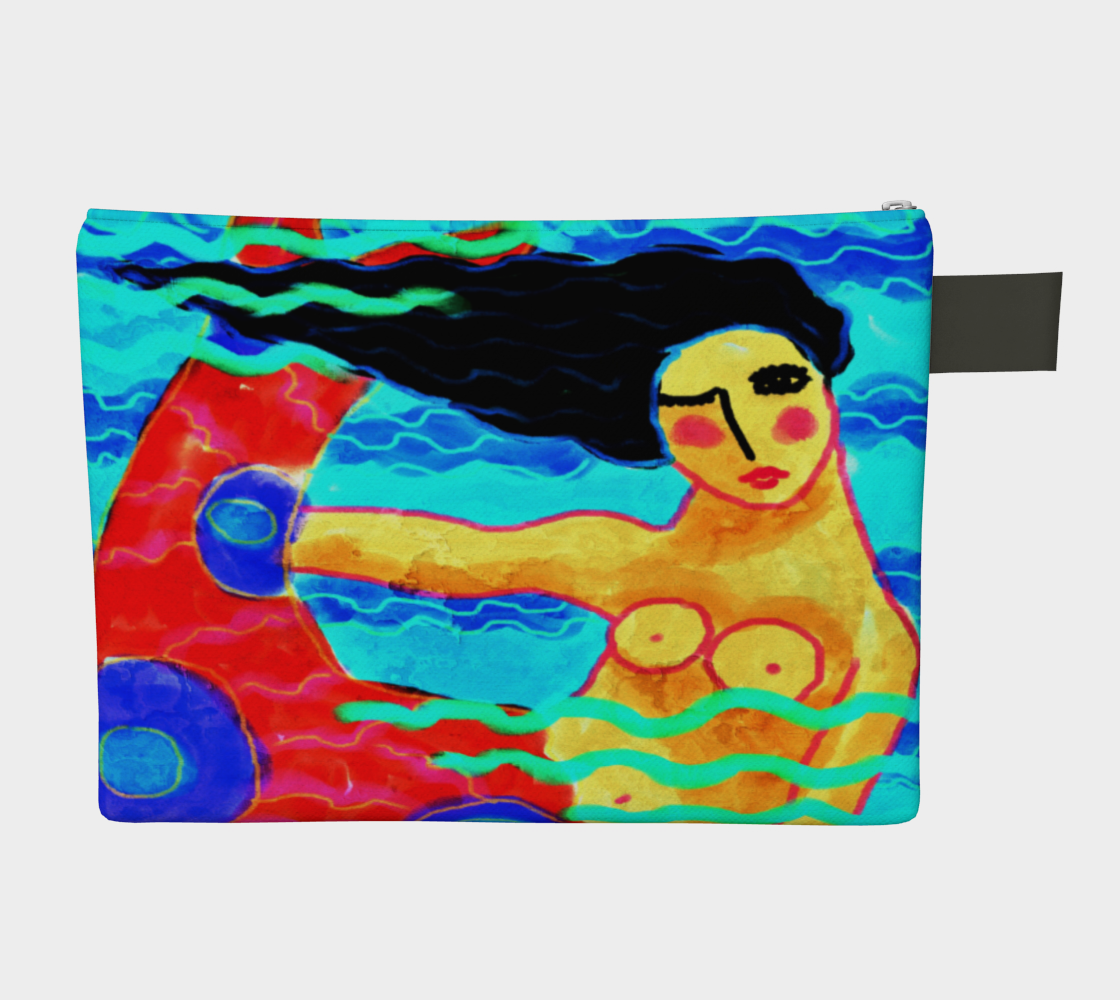 Funky Abstract Mermaid Print Clutch Bag preview #2