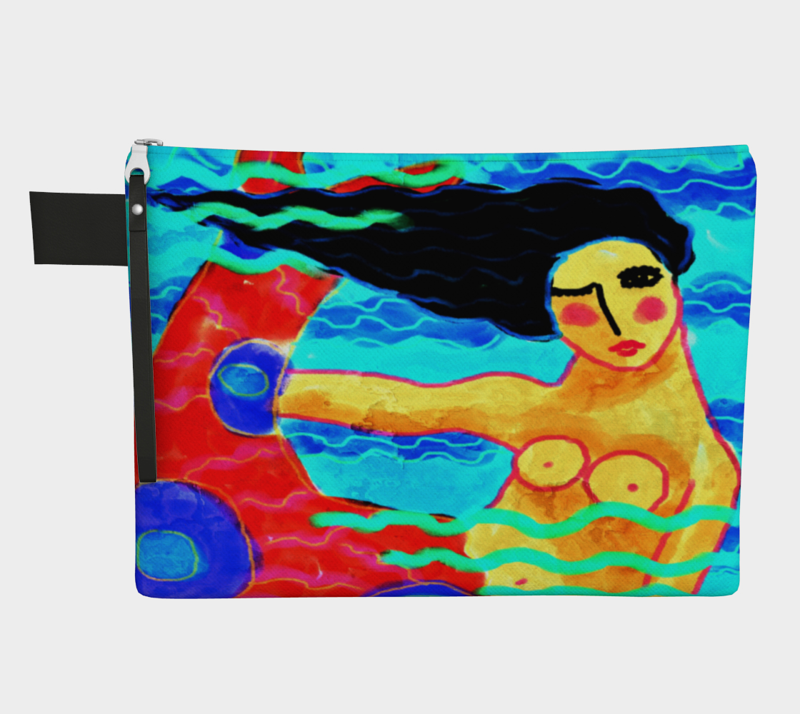 Funky Abstract Mermaid Print Clutch Bag preview #1