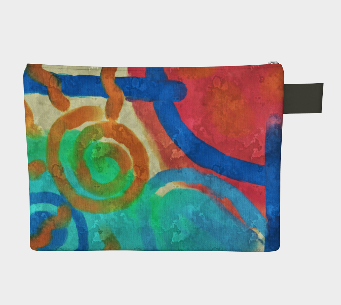 Sun and Sea Abstract Digital Painting Clutch Bag preview #2