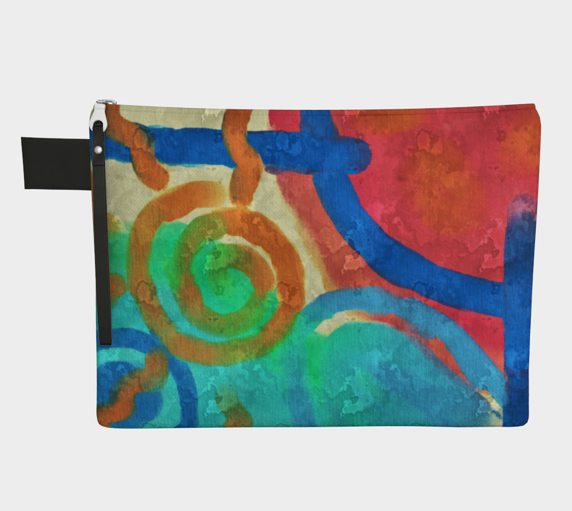 Sun and Sea Abstract Digital Painting Clutch Bag preview #1