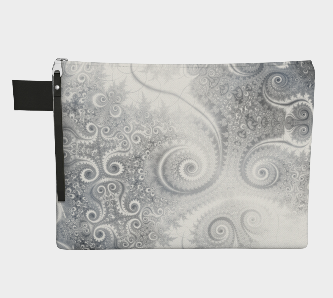 White Grey Fractal Swirls preview #1