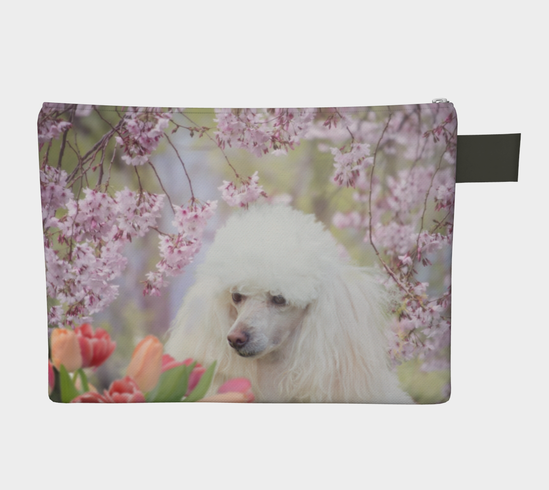 Poodle dog zipper carry all pouch thumbnail #3