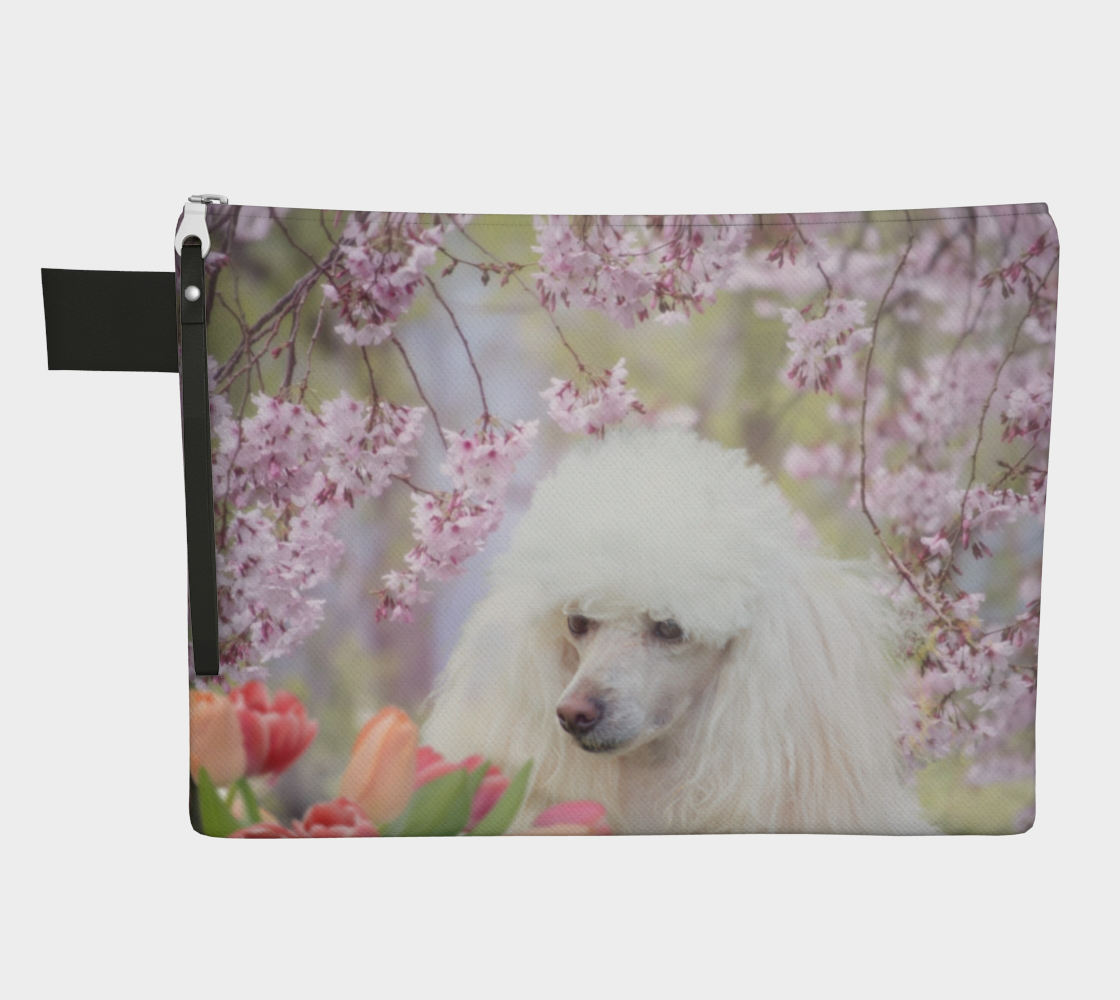 Poodle dog zipper carry all pouch 3D preview