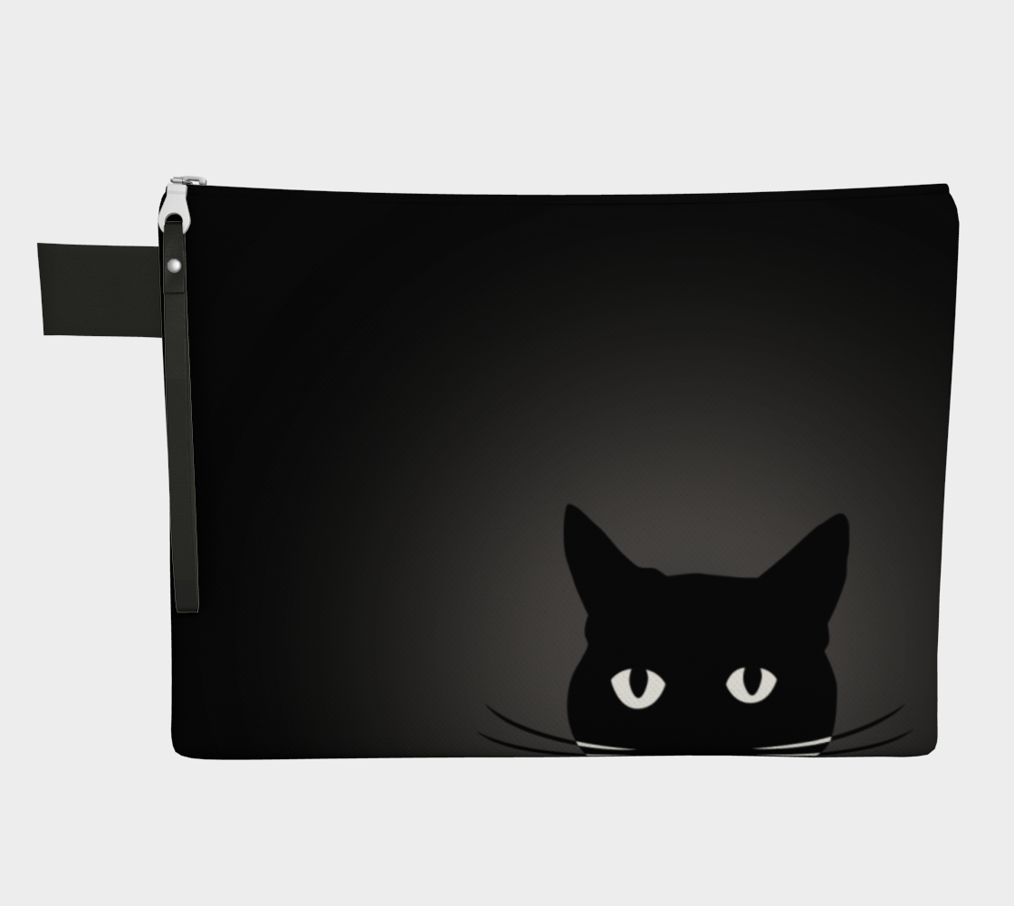 Aperçu de Black Cat on Black - Zipper Carry-All