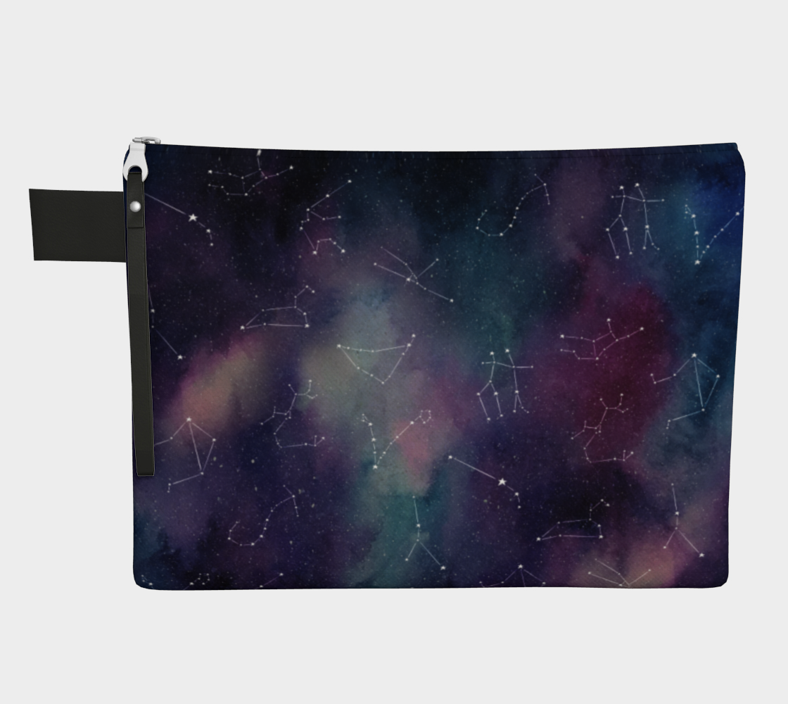 Zodiac galaxy zipper pouch preview
