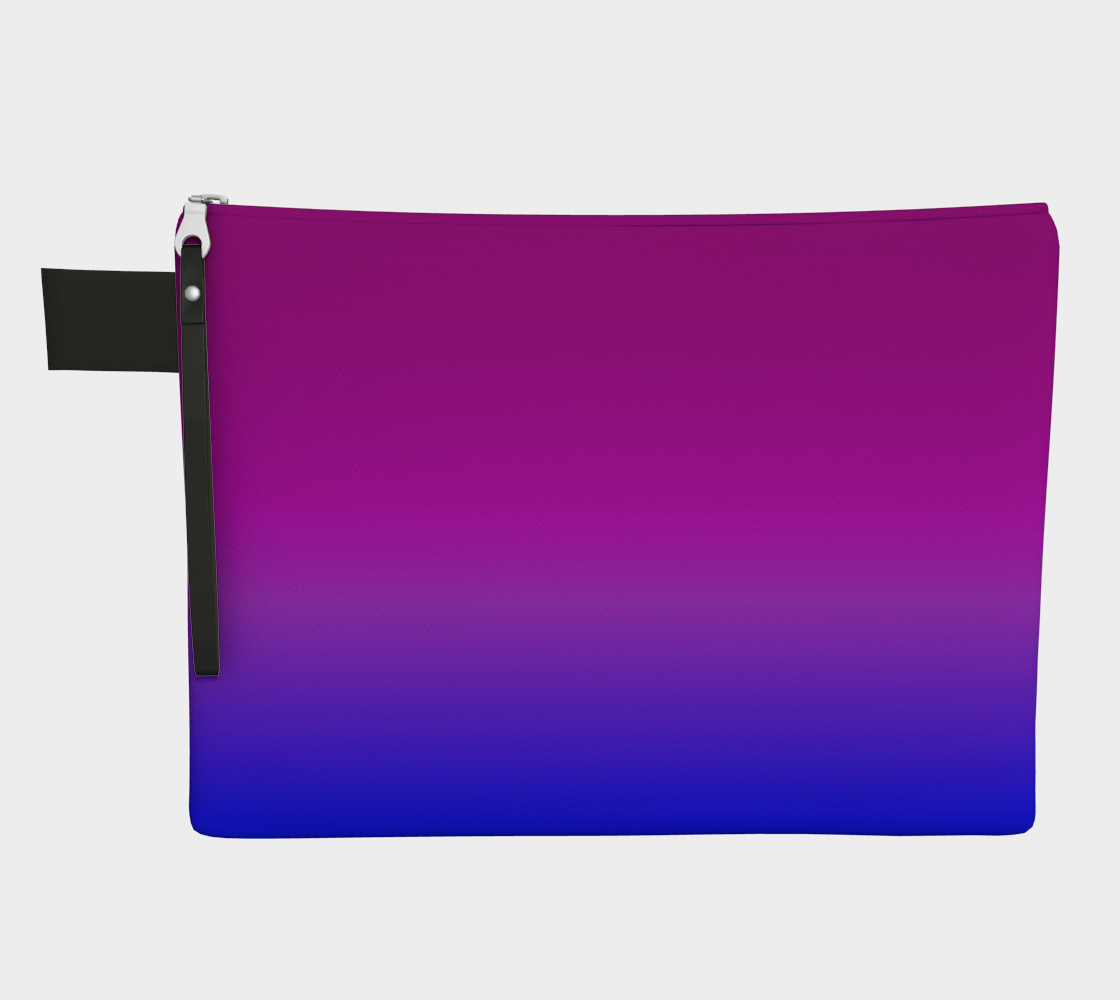 Aperçu de Purple to Blue Blend Zipper Carry-All Bag, AWSM