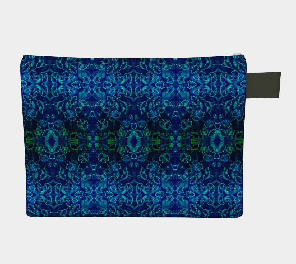 Leaf Blue Lace Zipper Carry All preview #2