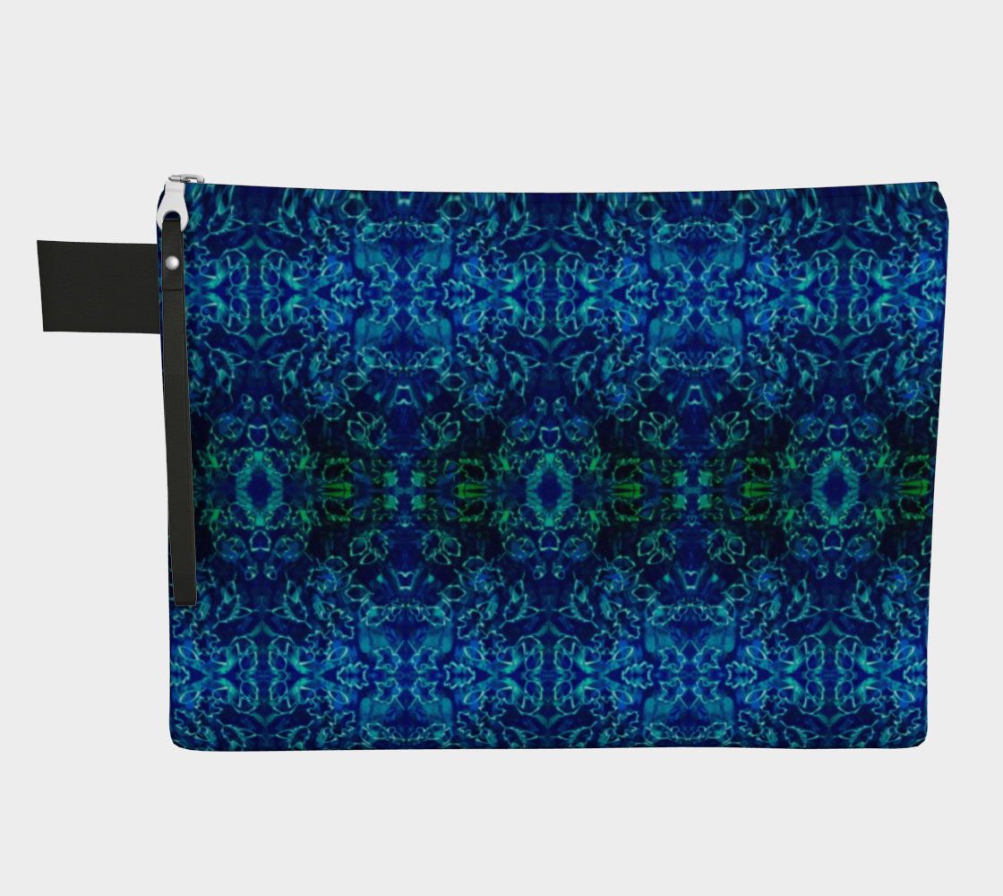 Leaf Blue Lace Zipper Carry All preview #1