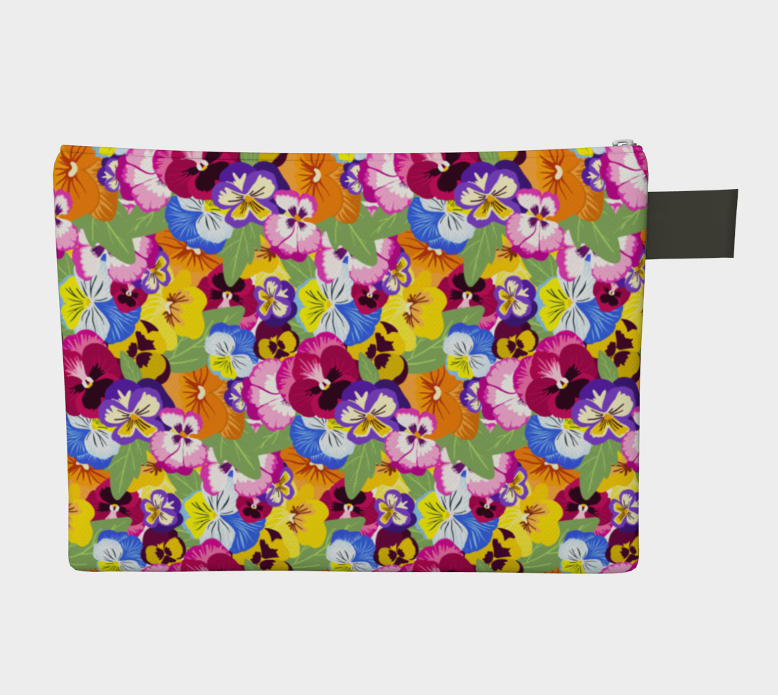Pansies Zipper Carry-All preview #2