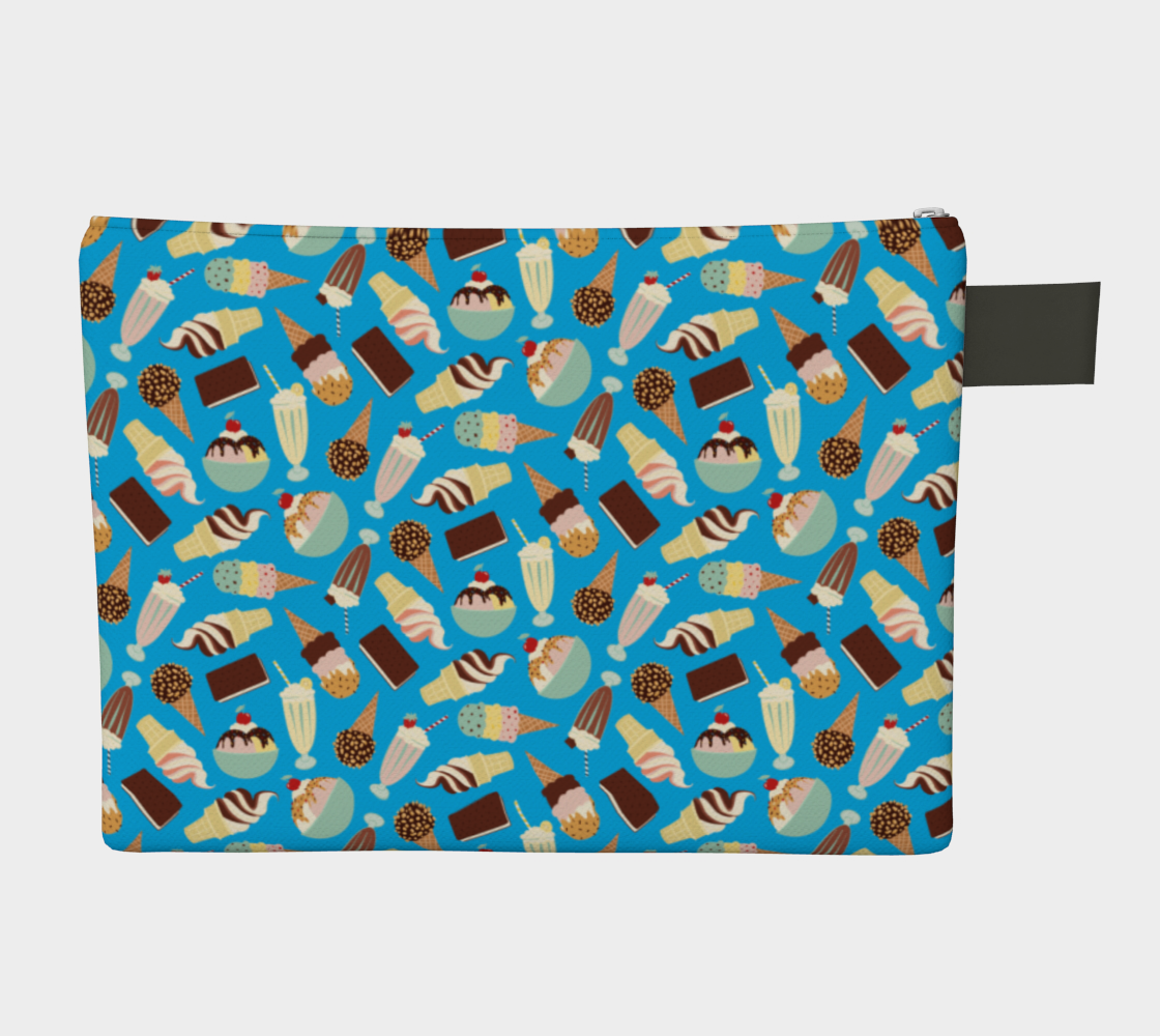 Ice Cream Zipper Carry-All (Blue) preview #2