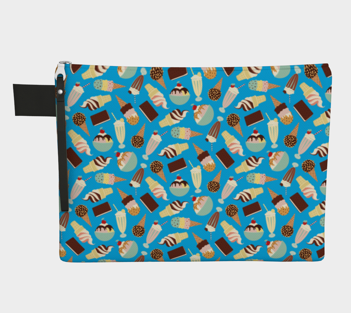 Ice Cream Zipper Carry-All (Blue) preview