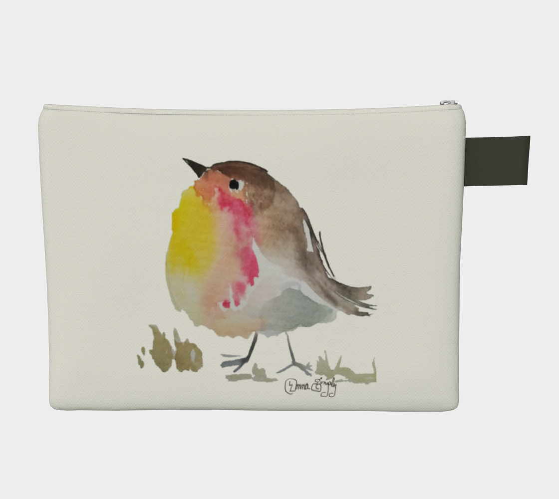 Baby Robin Watercolor SIG Zipper Carry All preview #2