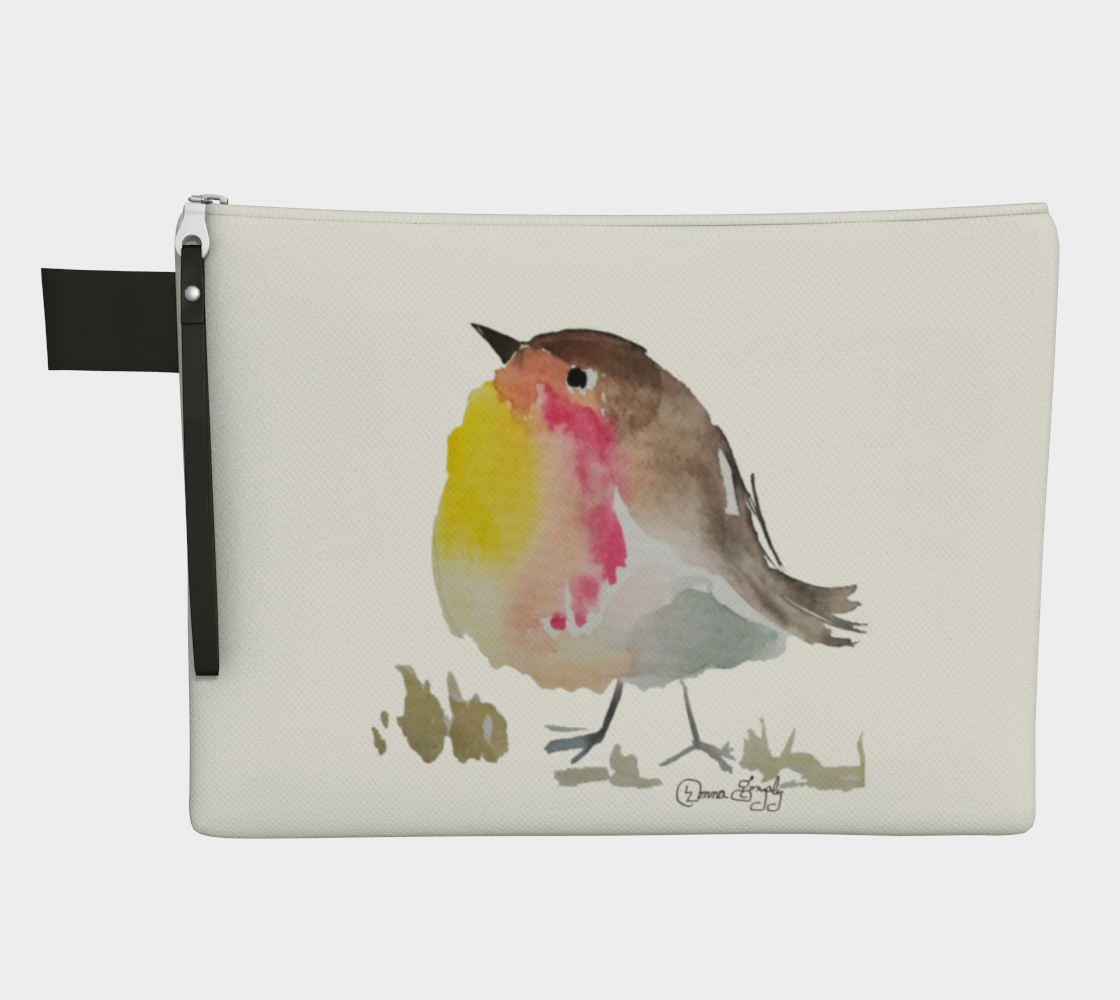 Baby Robin Watercolor SIG Zipper Carry All preview