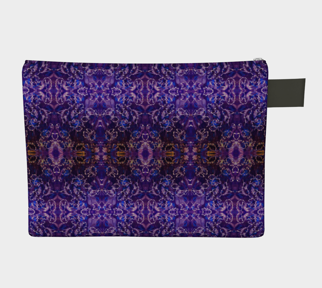Lace Leaf Purple Zipper Carry All preview #2