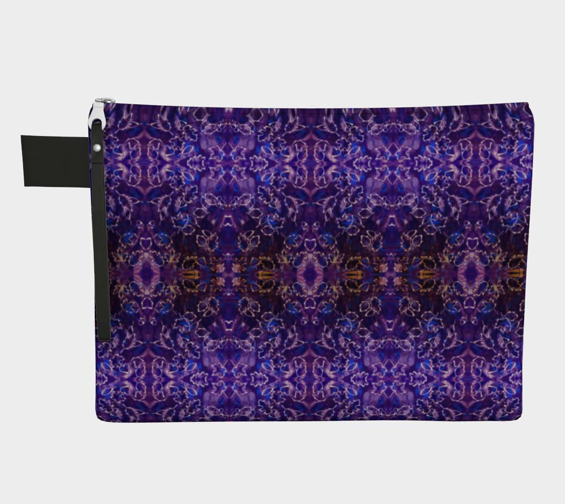 Lace Leaf Purple Zipper Carry All preview