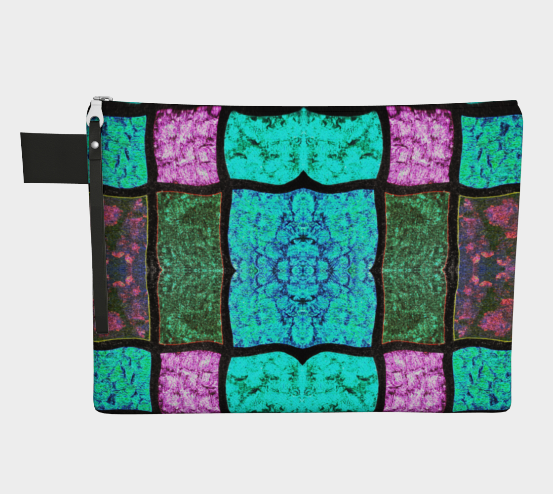 Nostalgia Stained Glass Zipper Carry All 3D preview