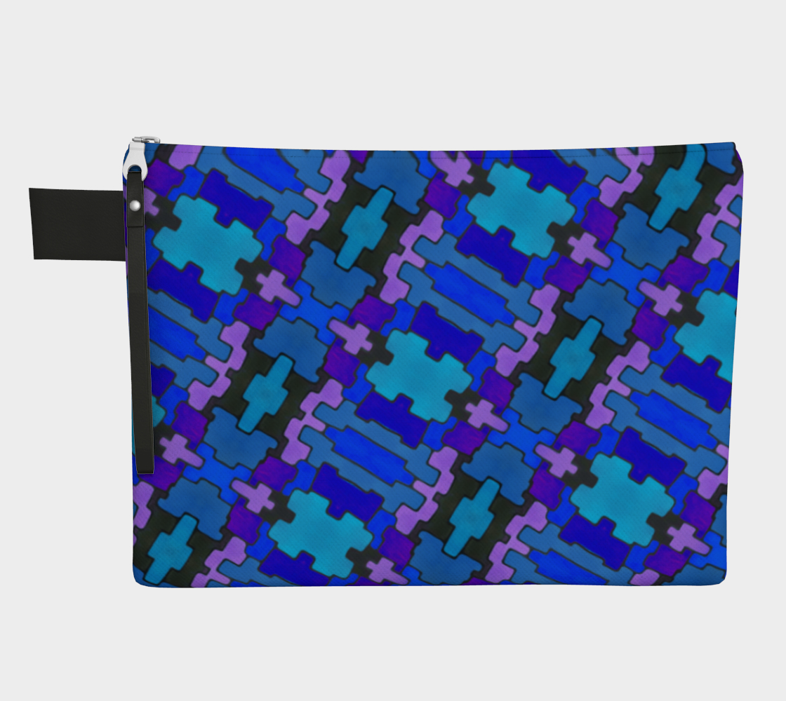 Blue Puzzlement Zipper Carry All preview