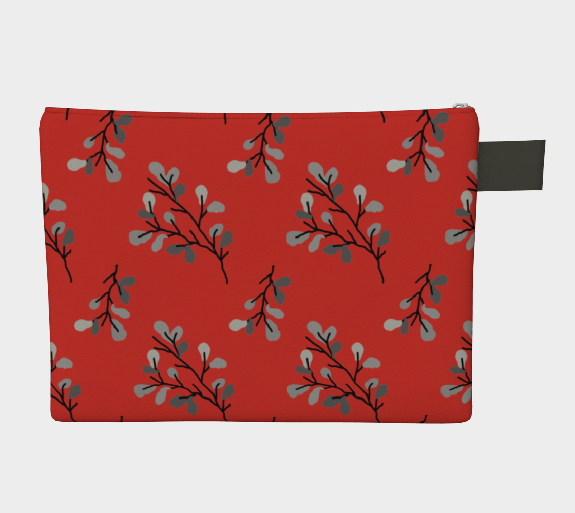 Grey Leaf Stem on Red preview #2