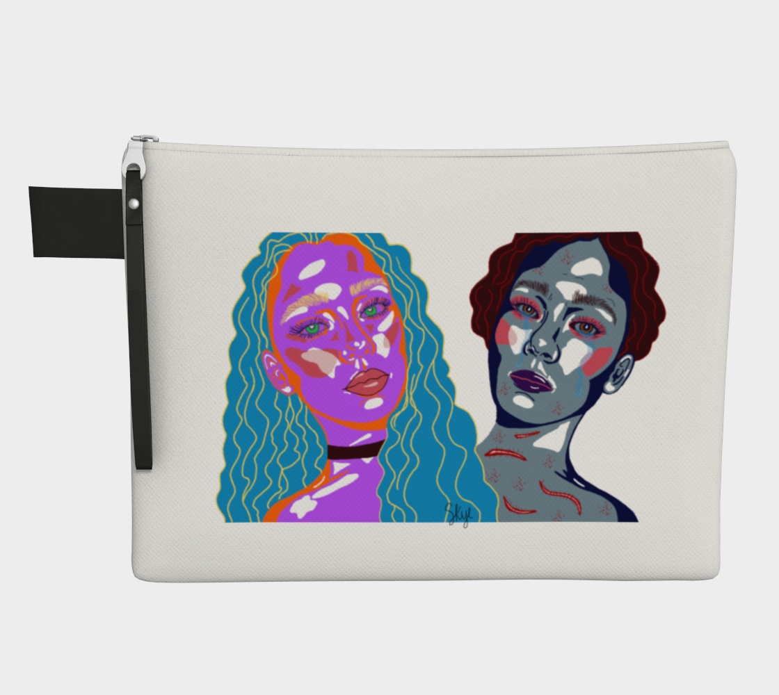 "Two Heads of Emotion" Zip Bag preview