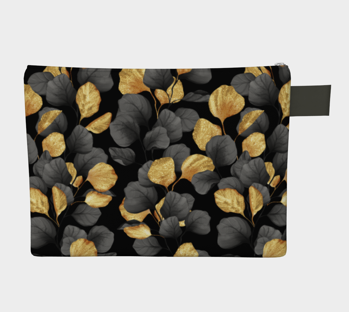 Aperçu de Black and gold leaves #2