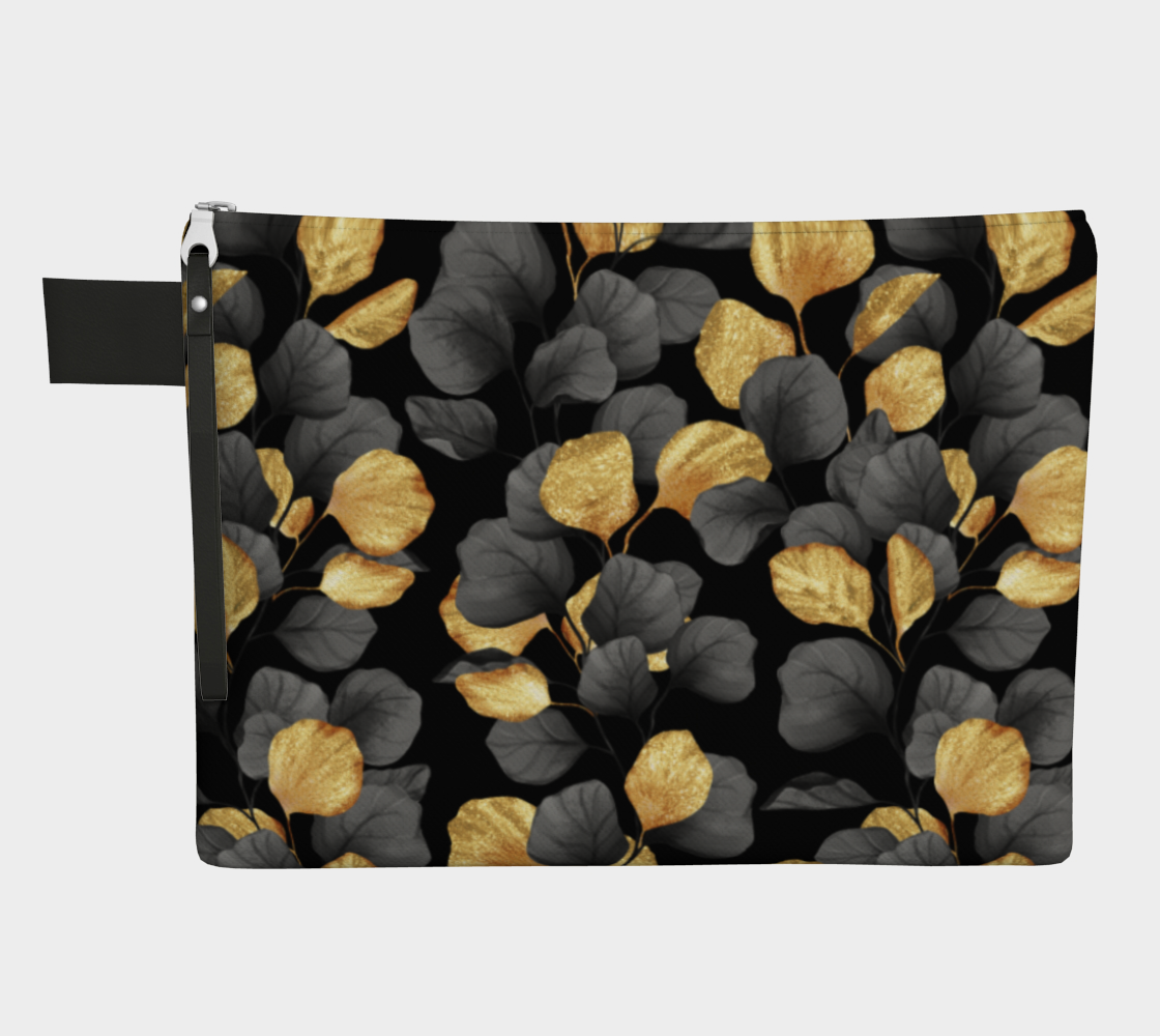 Black and gold leaves preview