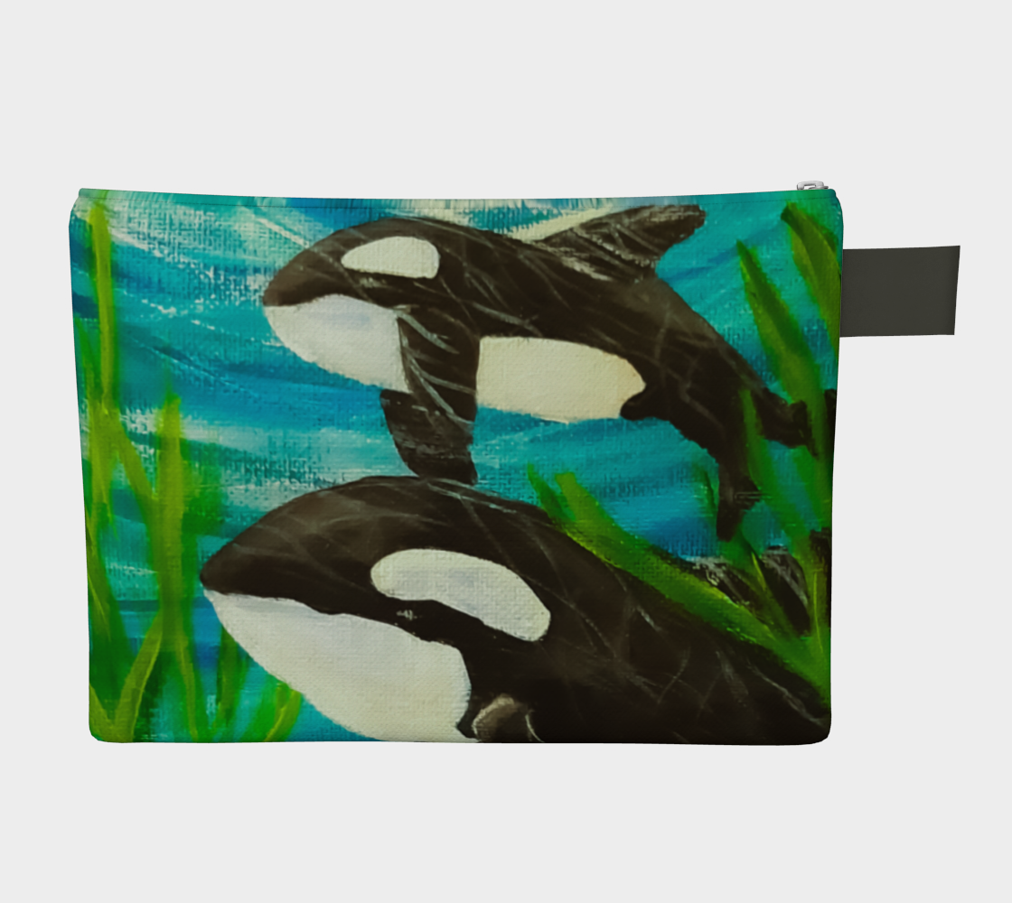 Orca Whales Zipper Carry-All thumbnail #3