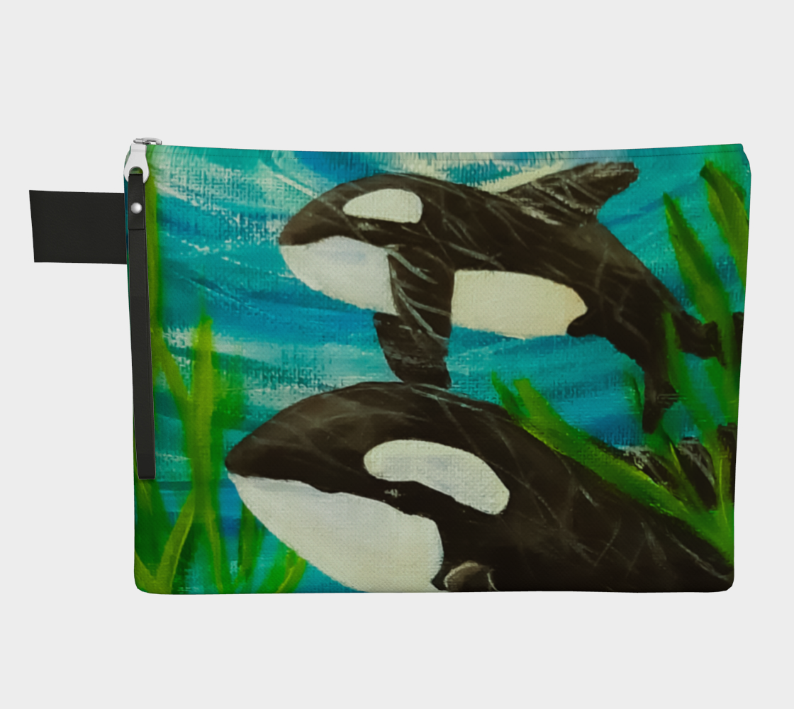 Orca Whales Zipper Carry-All 3D preview