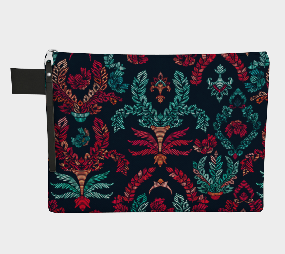 Damask Zipper Carry-All preview