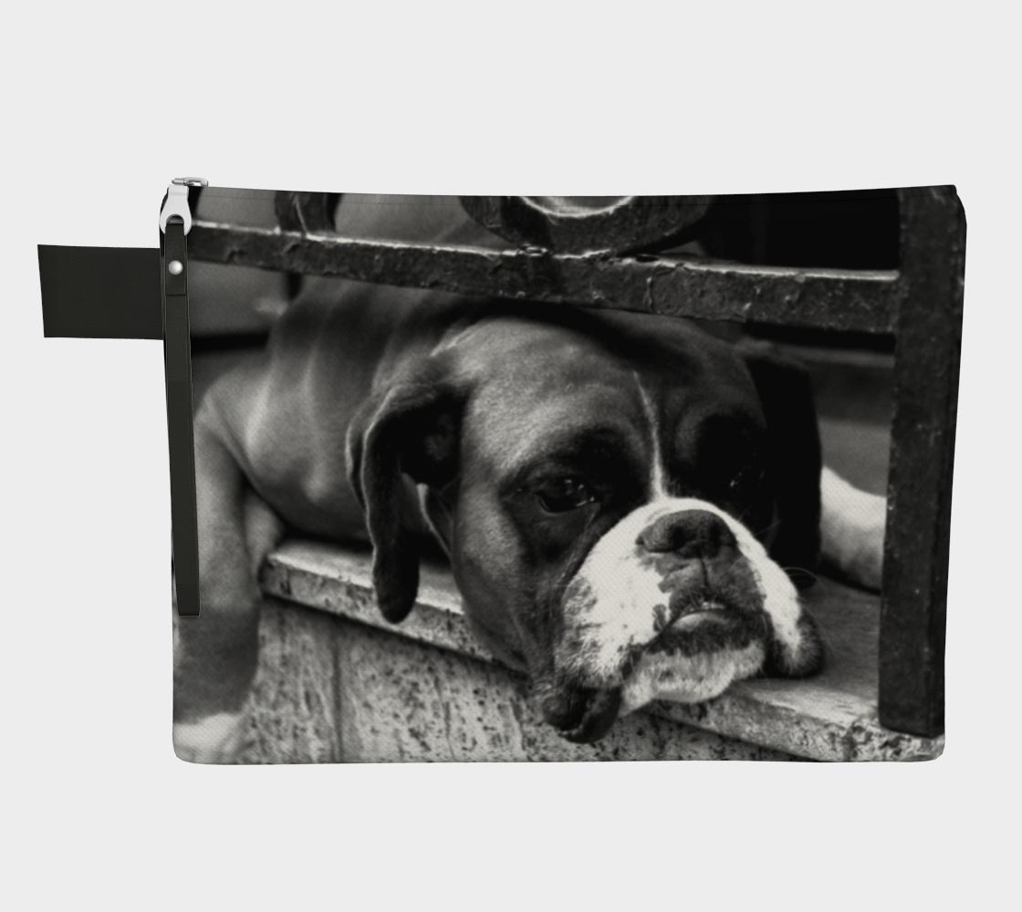 Boxer Dog On Windowsill Zipper Carry All preview