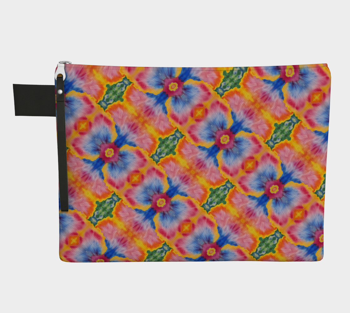 Rainbow Hibiscus Zipper Carry All preview