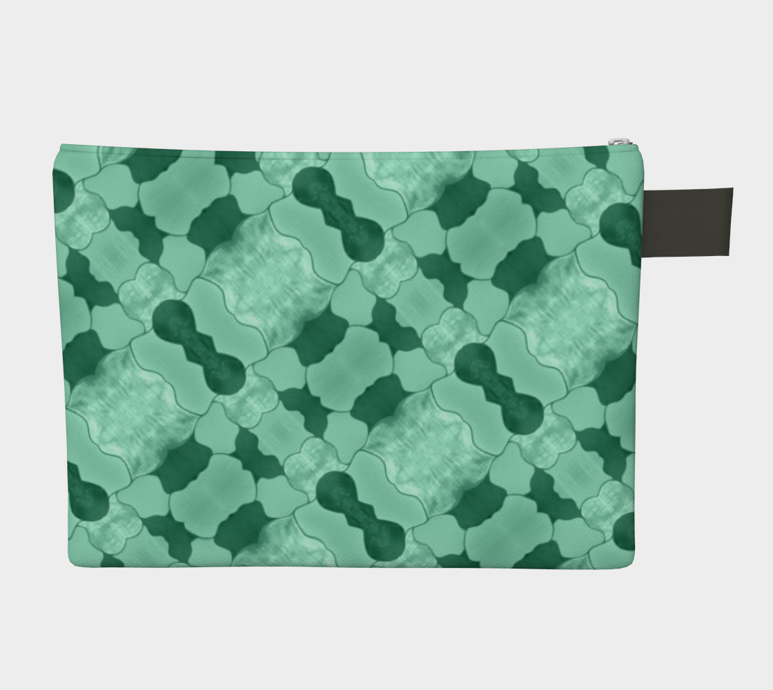 Lime Patchwork Zipper Carry All preview #2
