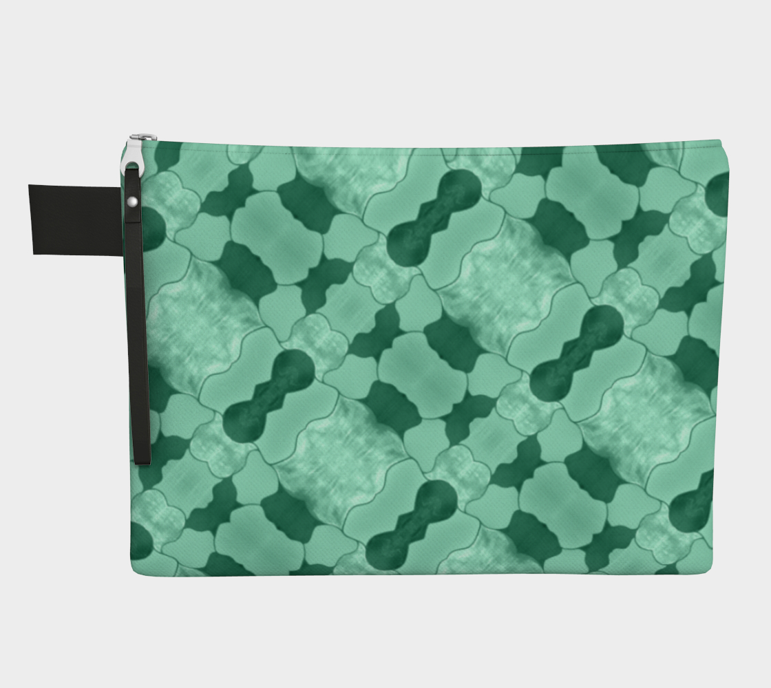 Lime Patchwork Zipper Carry All preview #1