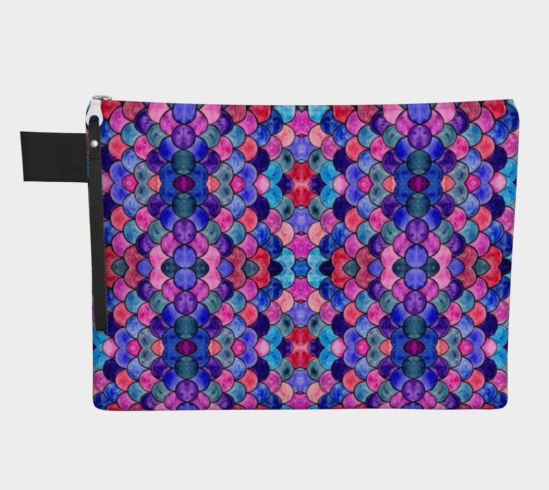 Blue and Purple Scales Pattern Zipper Carry-All preview